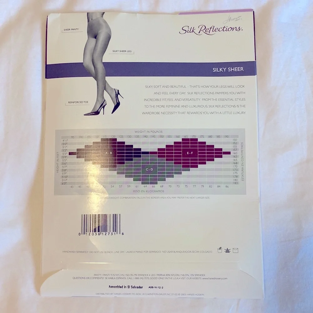 Hanes Silk Reflections Silky Sheer Nylons NWT